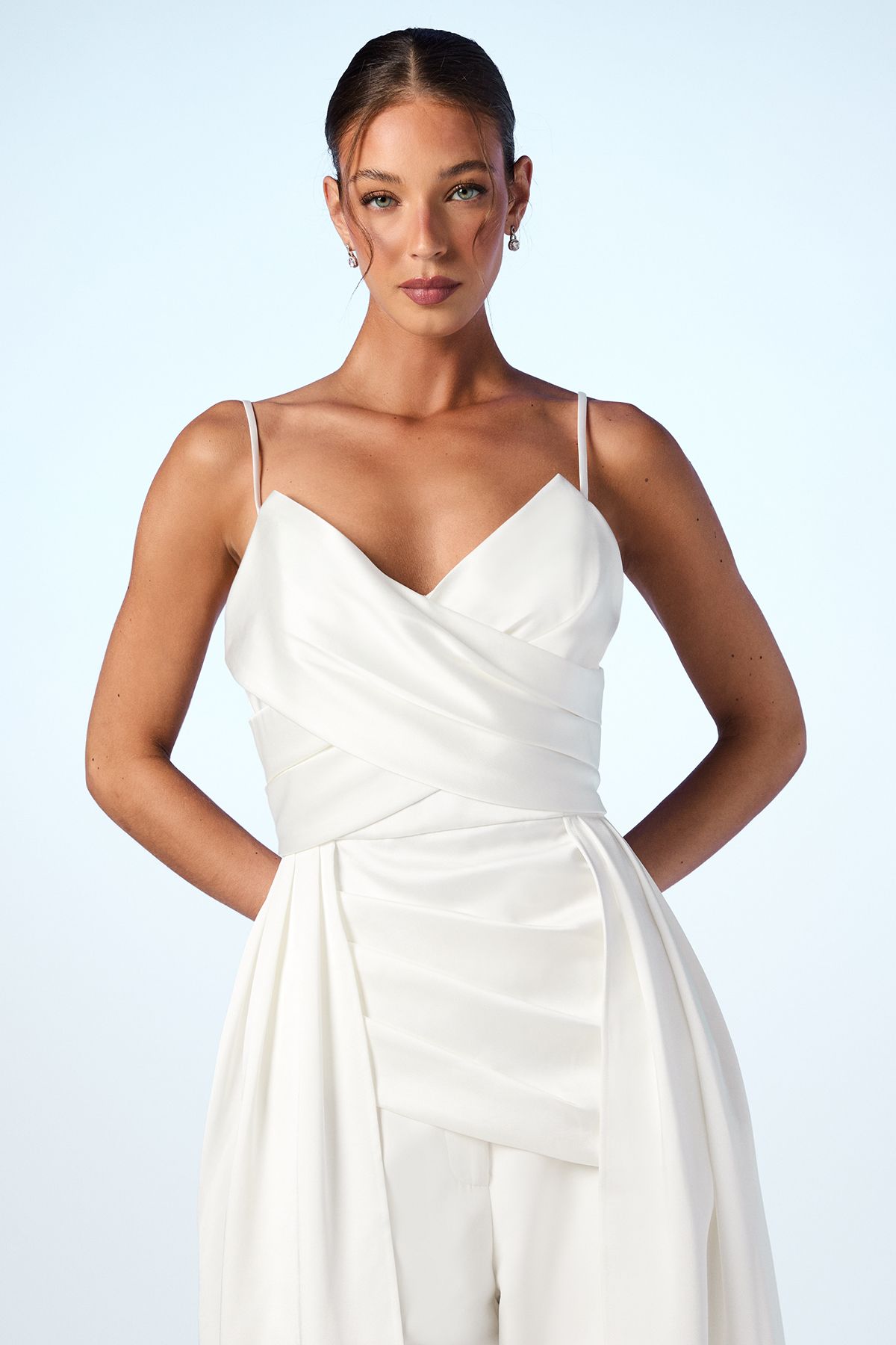 Coast Satin Drape Detail Bridal Top