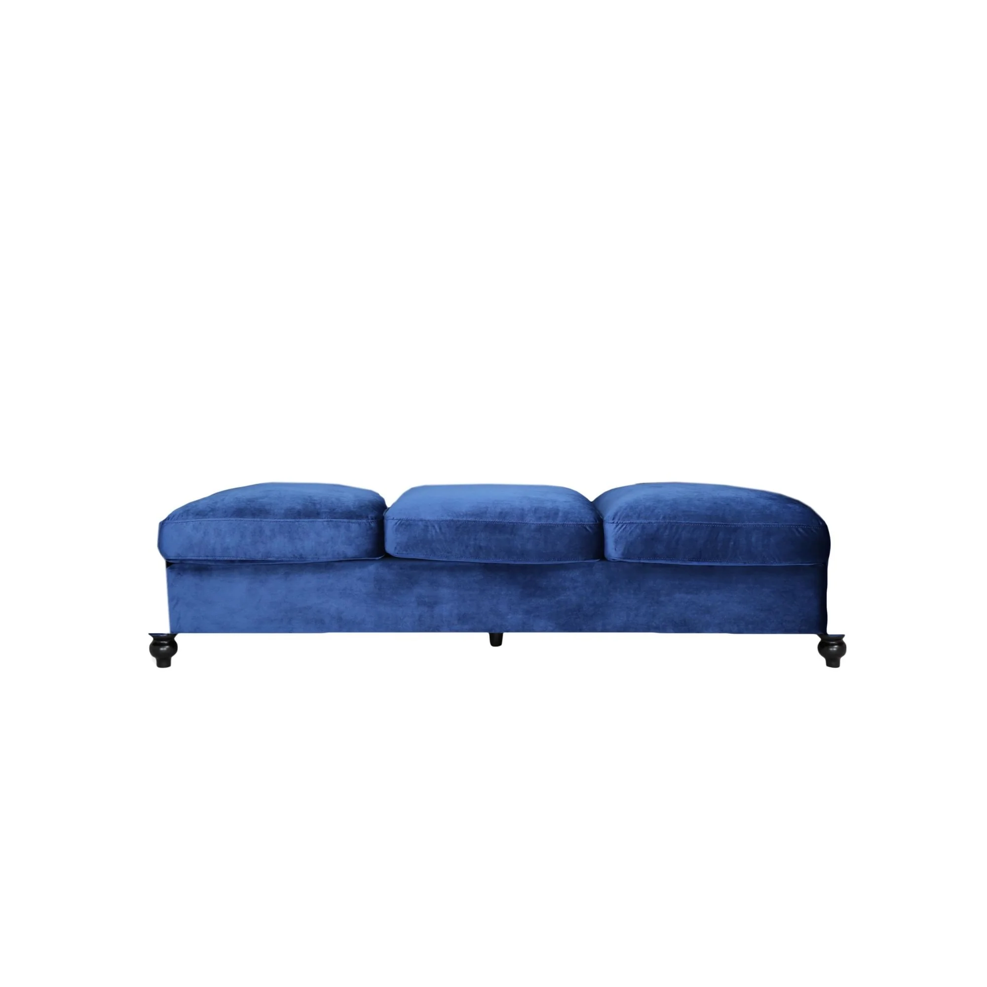 Navy Blue Chesterfield 84.75 Button Tufted Upholstered 3-seater Sofa with Nailheads and Wood Legs for Living Room