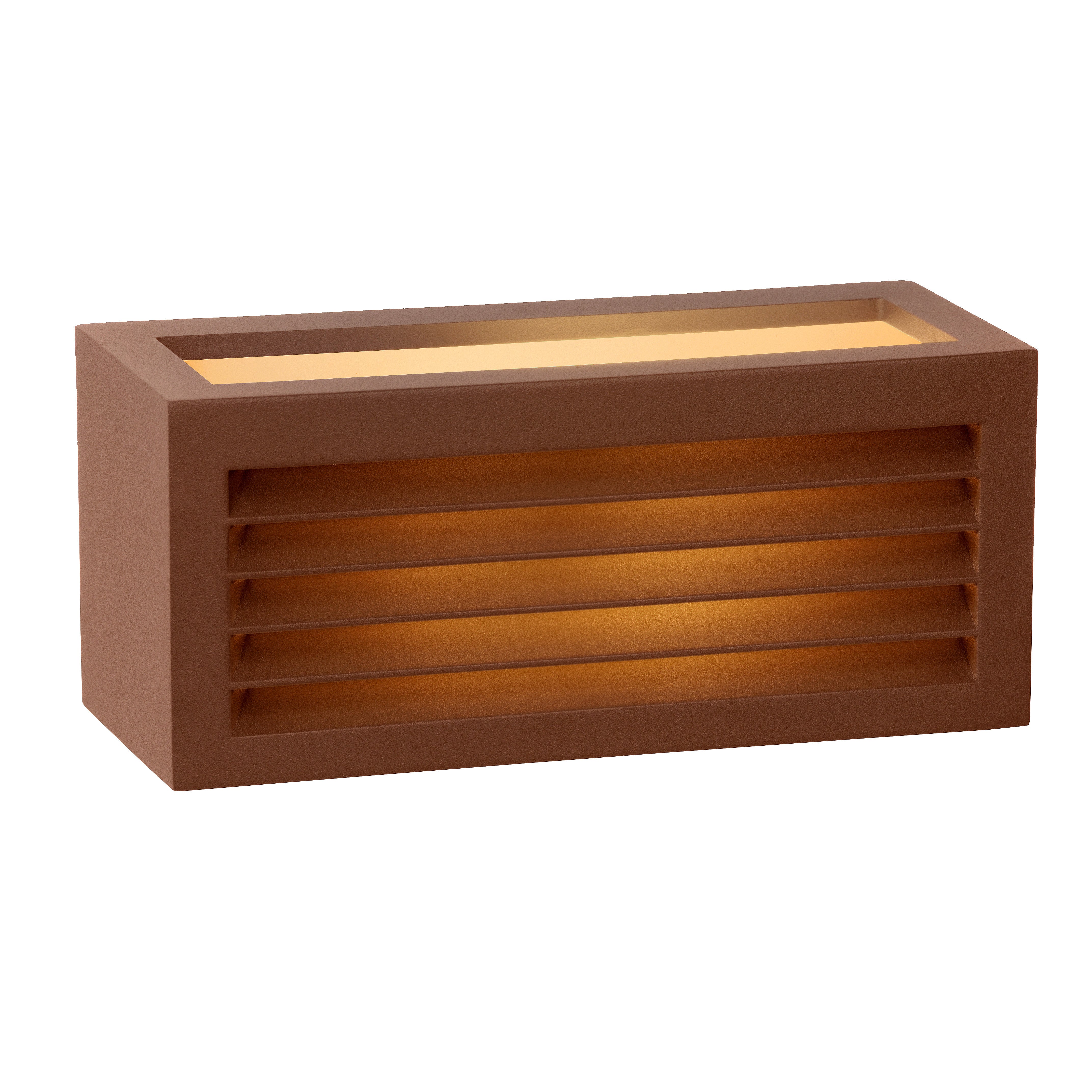 Lucide wandlamp DIMO - 1xE27 - Roest bruin