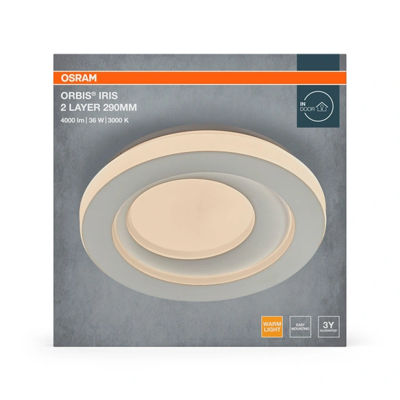 LED-Deckenleuchte, Ø 29 cm, warmweiß, weiß