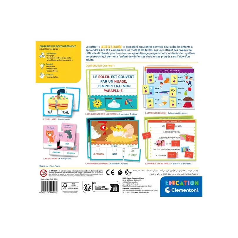 Lernspiel Jeux de lecture
