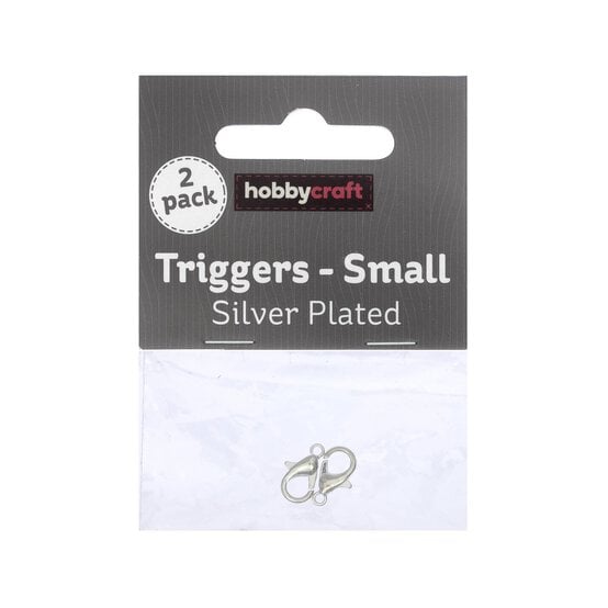 Silver Plated Trigger Clasp 10 x 6mm 2 Pack