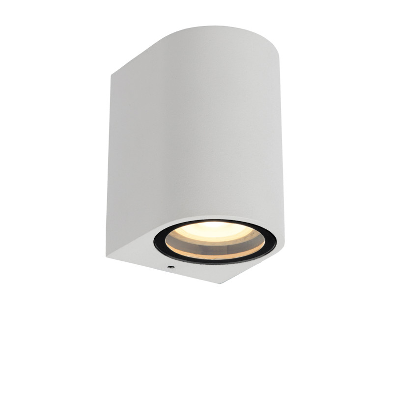 Applique extérieure Zaro ronde blanche dimmable GU10 35 W LUCIDE
