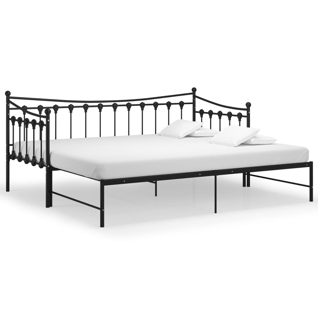 Rama sofy Czarny Metal vidaXL