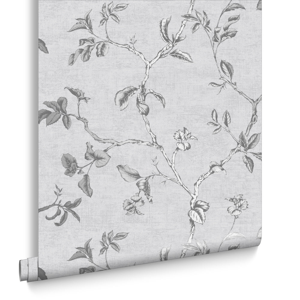 Graham & Brown Vliesbehang - Twining Silver - 10mx52cm