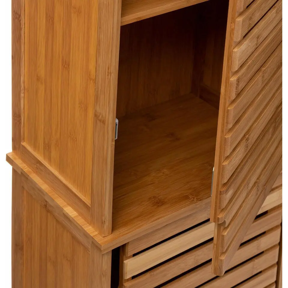 5Five Kolomkast - hoog - 34 x 24 x 170 cm - bamboe - bruin