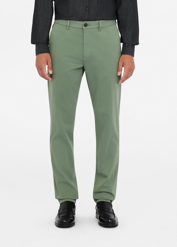 Pantaloni chino in raso