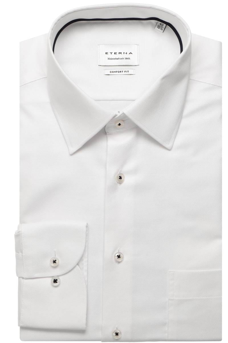 ETERNA Comfort Fit Hemd weiss, Strukturiert