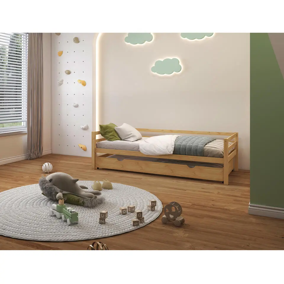 Alpi - Bed met bedlade 90x200 cm in grenen