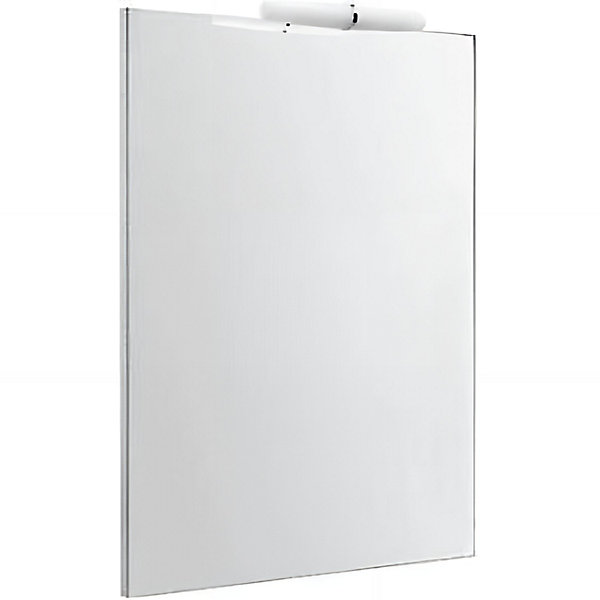 Miroir mural 100x80 support mélaminé 16mm finition alu éclairage LED 6W température lumière 4000K SANINDUSA Area
