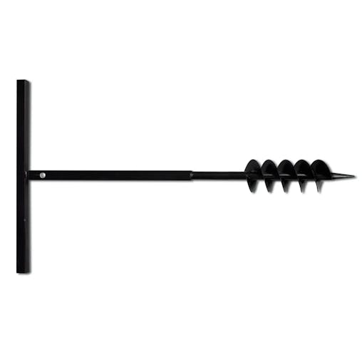 NNEVL Ground Drill with Handle 100 mm with Extension Tube 5 m Steel