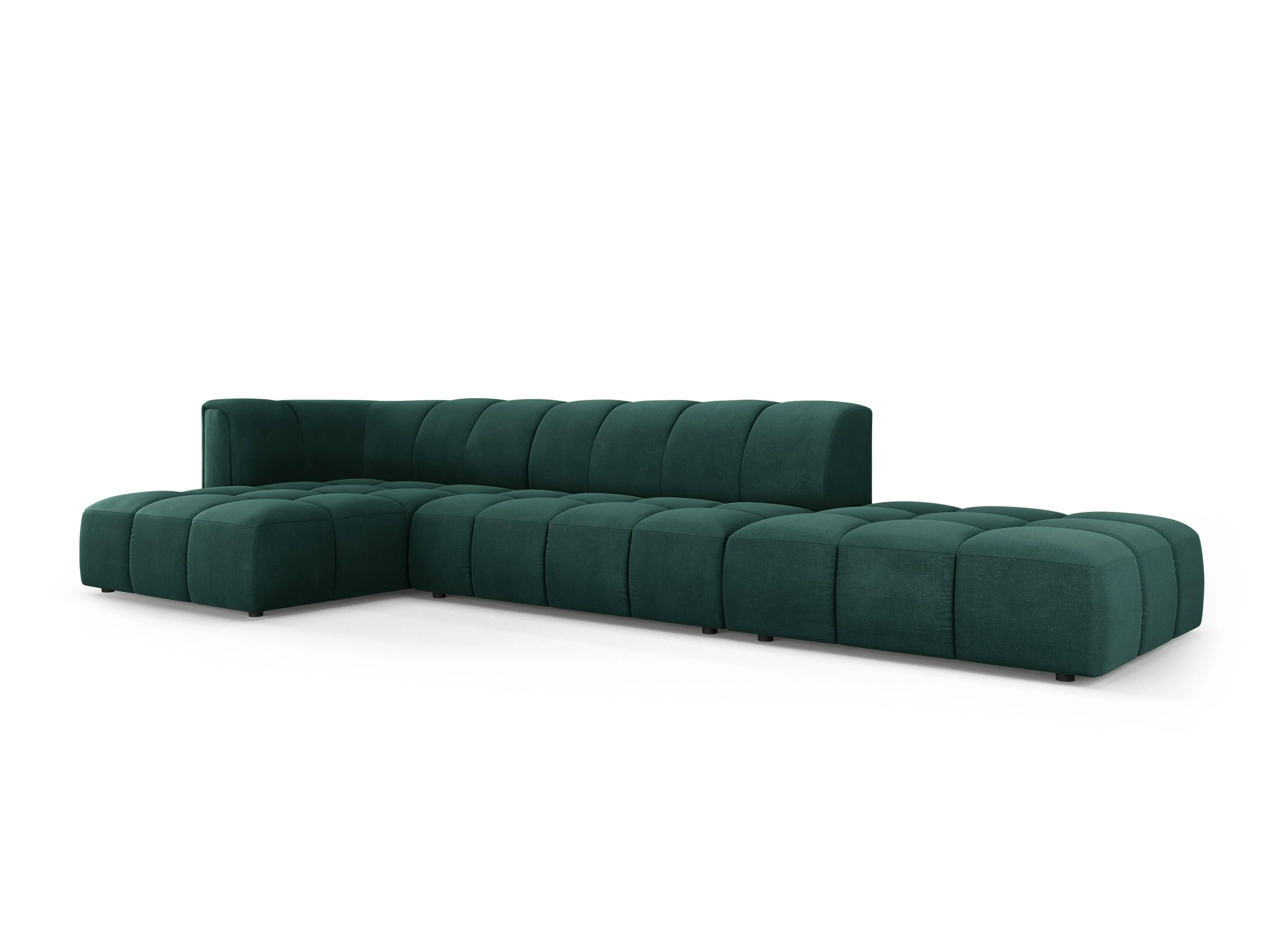 Hoekbank Francesca chenille links 5-zits