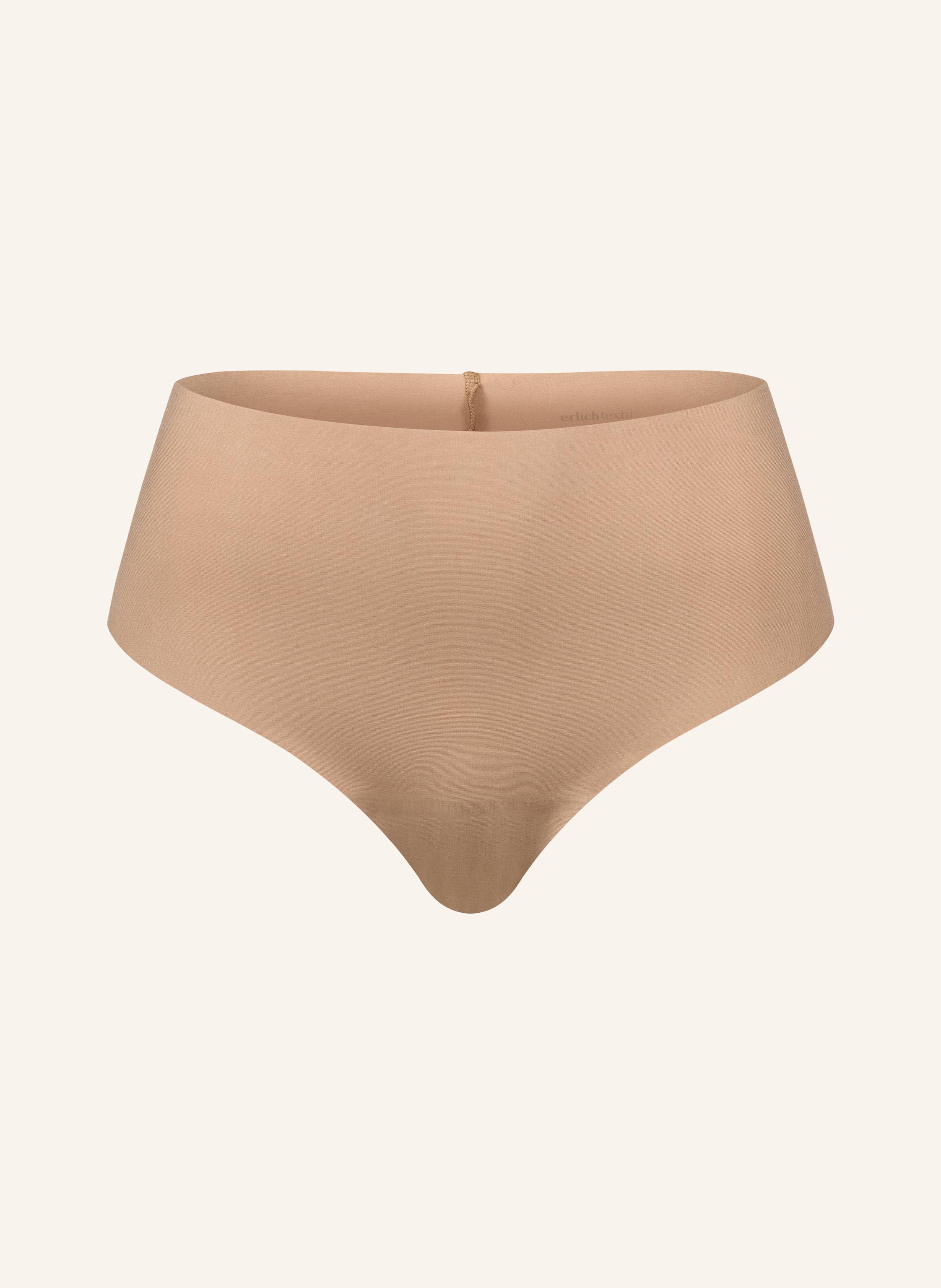 erlich textil Casual Cotton High Waist Brazil String mit Baumwolle (aus kontrolliert biologischem Anbau) - nahtlose Kanten