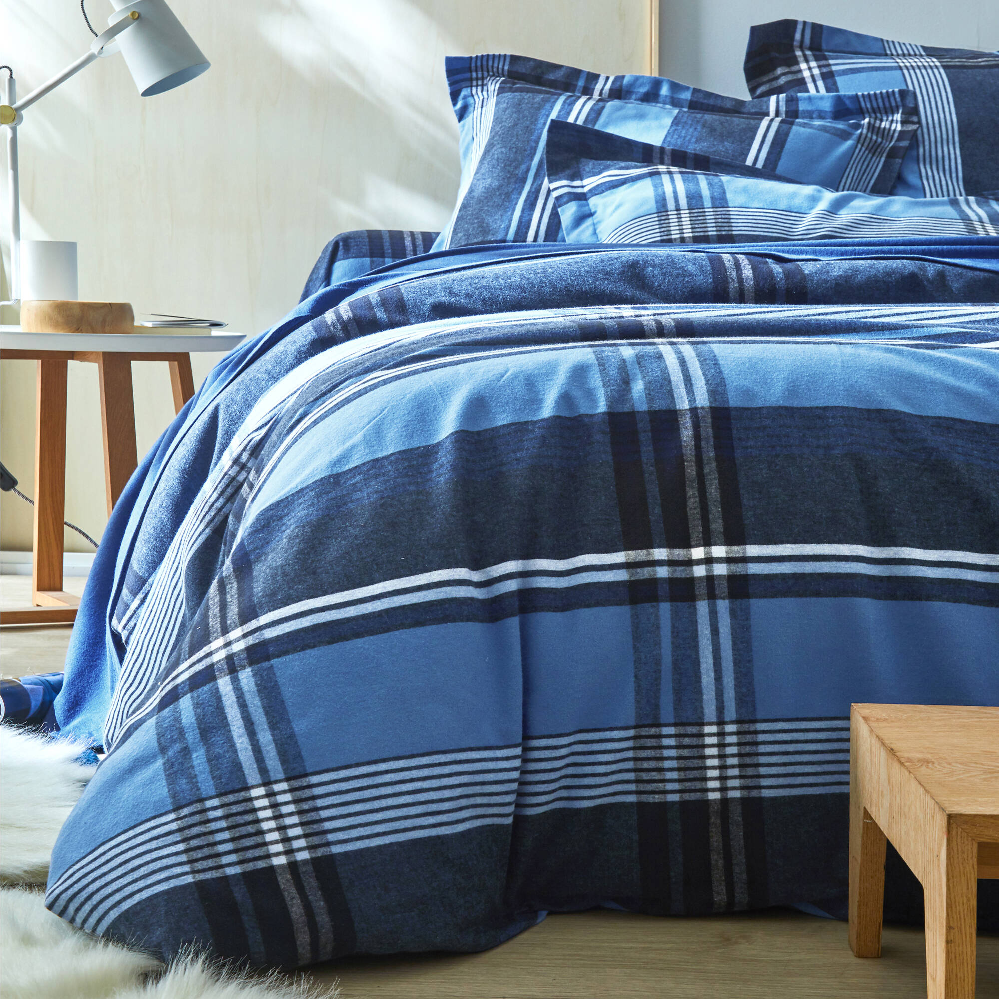 Linge de lit Scott flanelle tissé teint