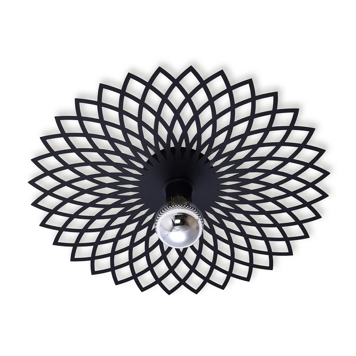 Ylumen plafondlamp Ombra - 1 lichts - 50 x 8  cm - zwart