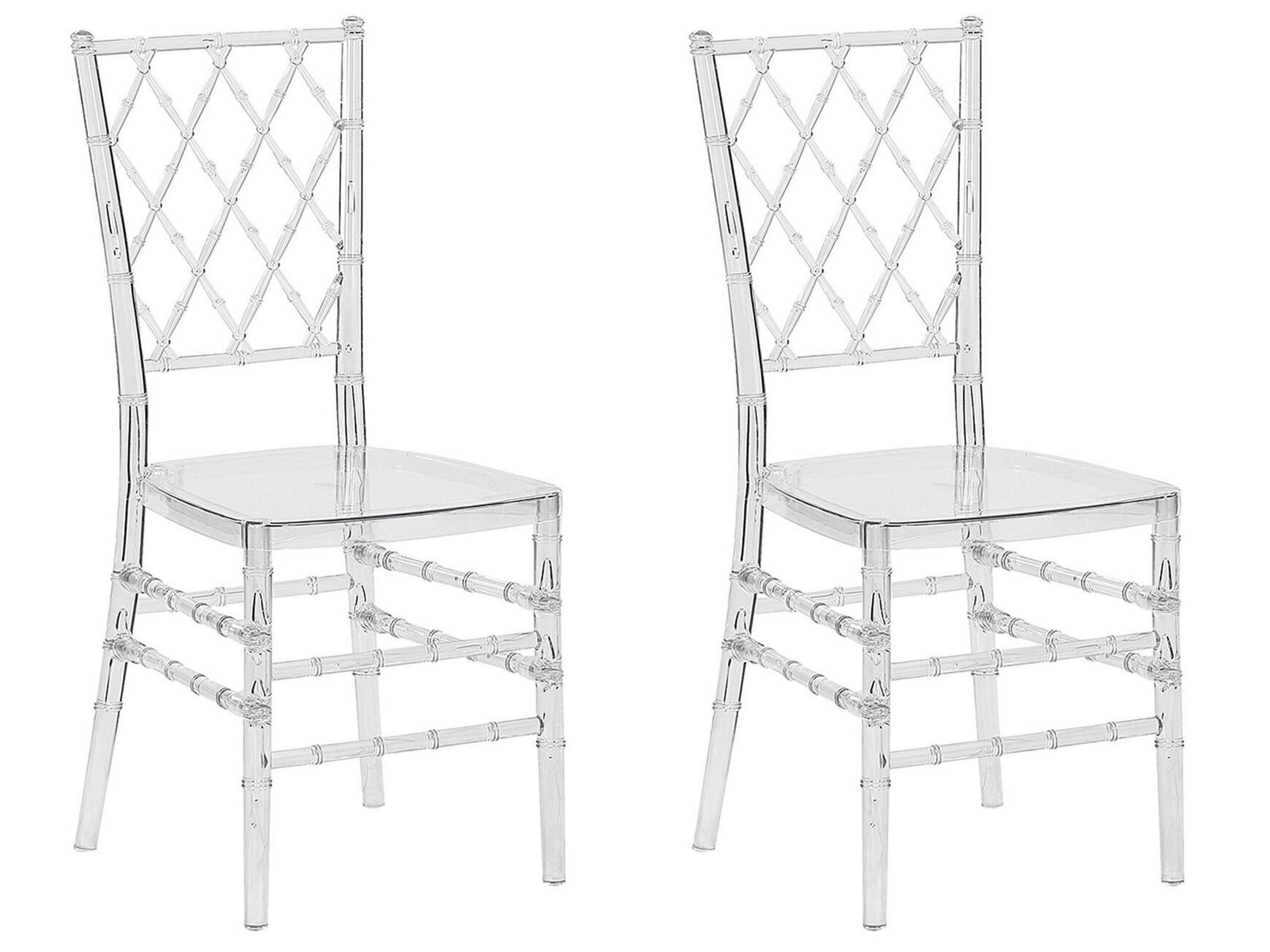 CLARION - Lot de 2 chaises transparentes
