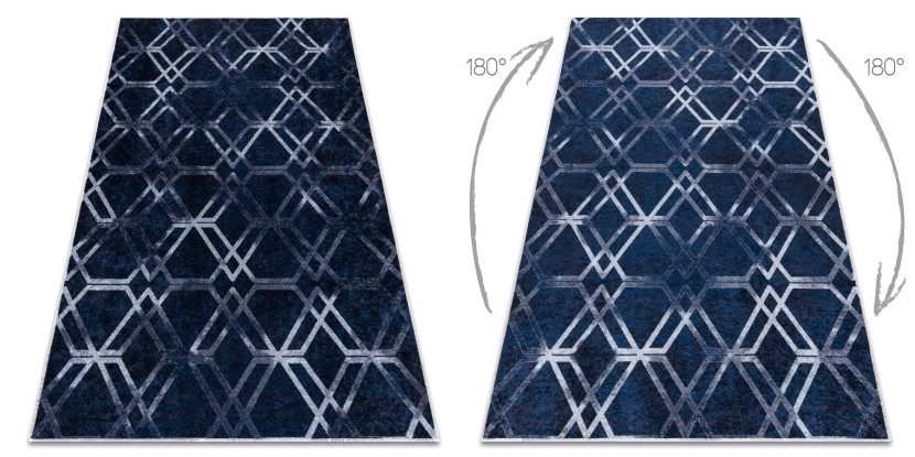 Dywan do prania MIRO 51805.802 Geometryczny, kratka 200x290 cm