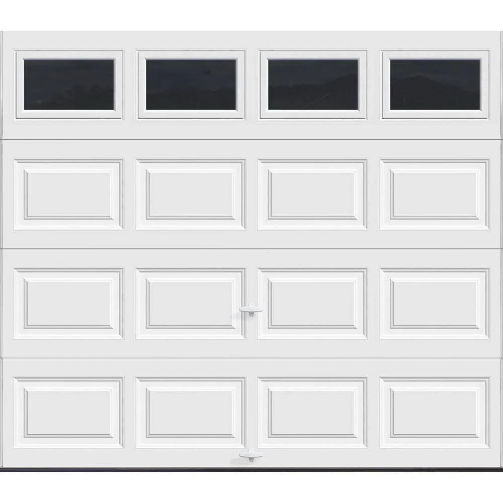 Clopay Classic Insulated Garage Door 97 ft, R-Value 6.5, White with Plain Window