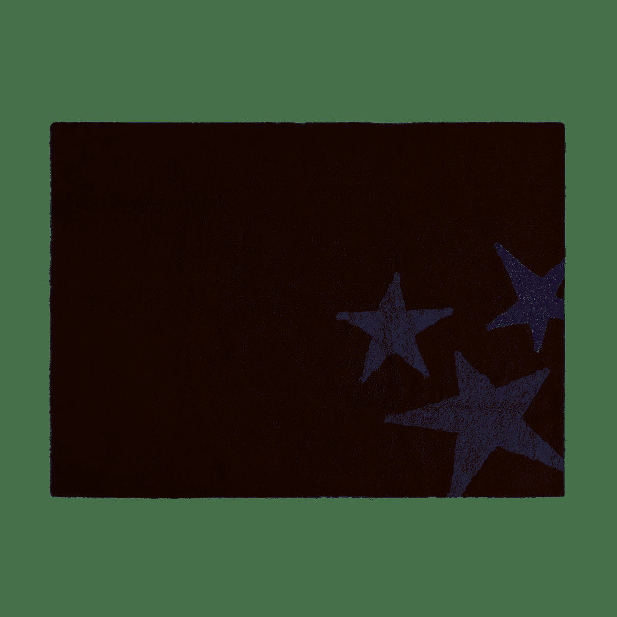 ÉTOILES - Tapis coton motif 3 étoiles tricolore gris- jaune -bleu 120x160cm