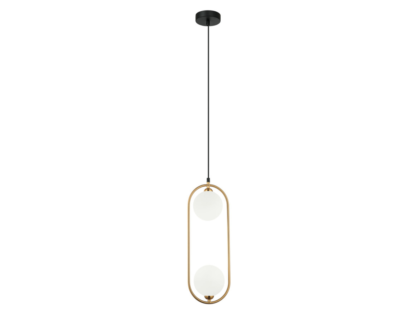 Lampa wisząca Lupus 2-punktowa stalowa złota