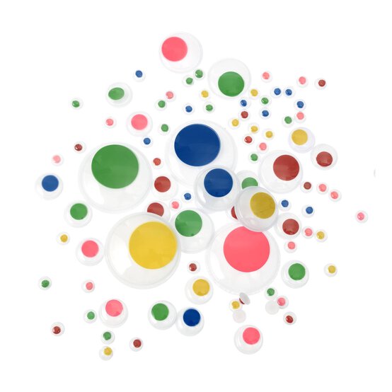 Assorted Coloured Googly Eyes 100 Pack