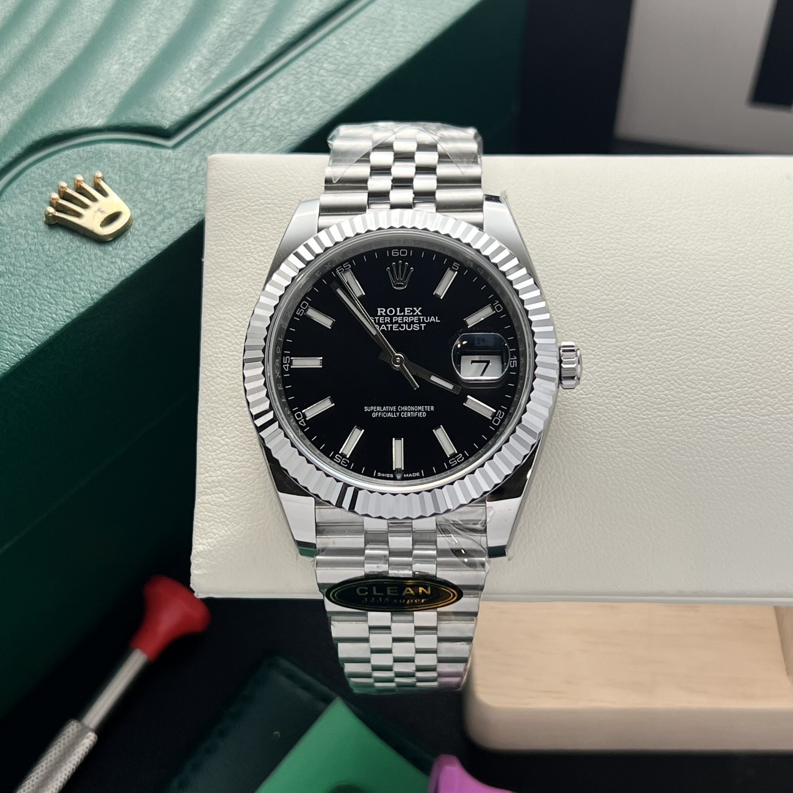 Rolex Datejust 126334 904L Steel Black Dial 41mm Jub Super Clone