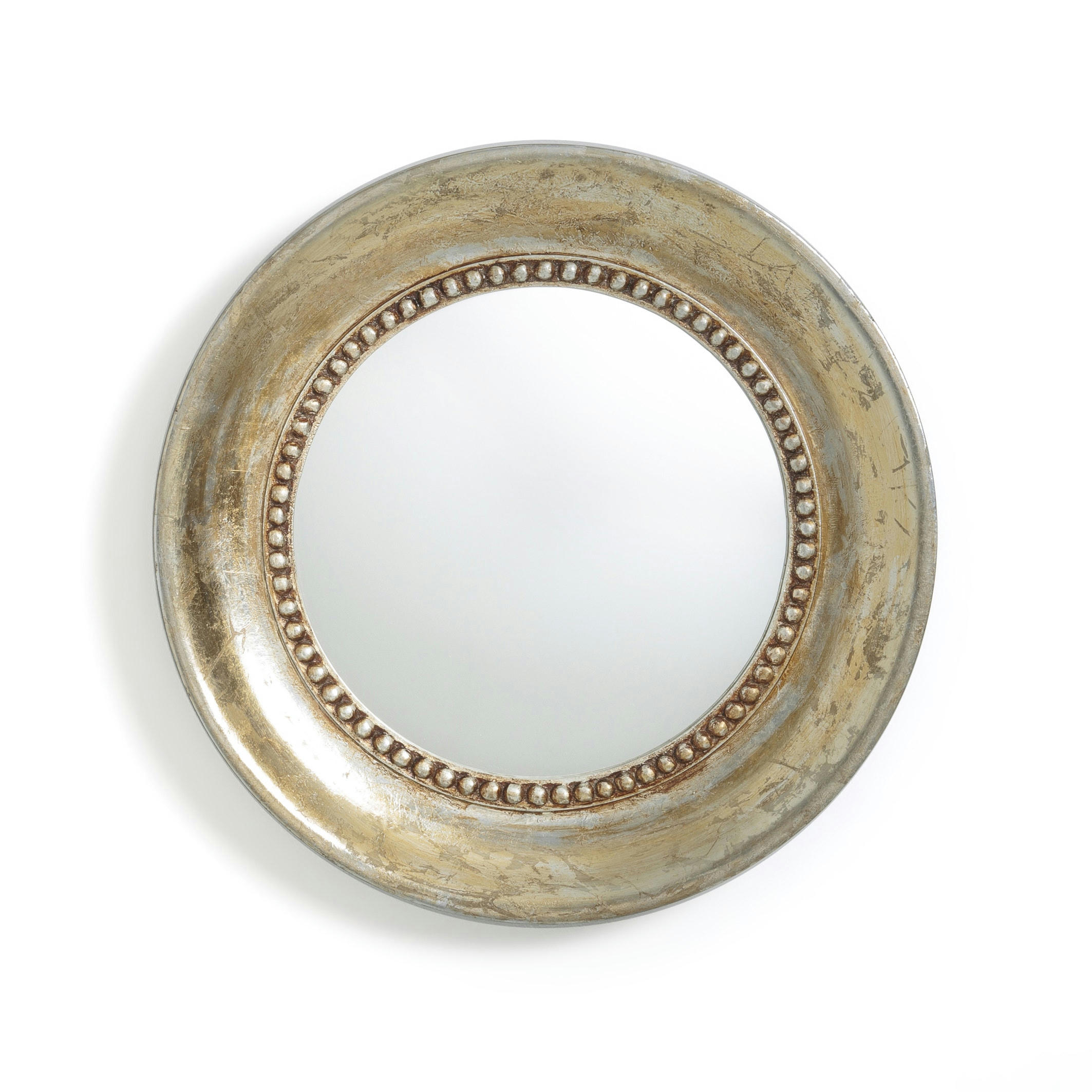 Miroir rond en manguier massif Ø45 cm, Afsan