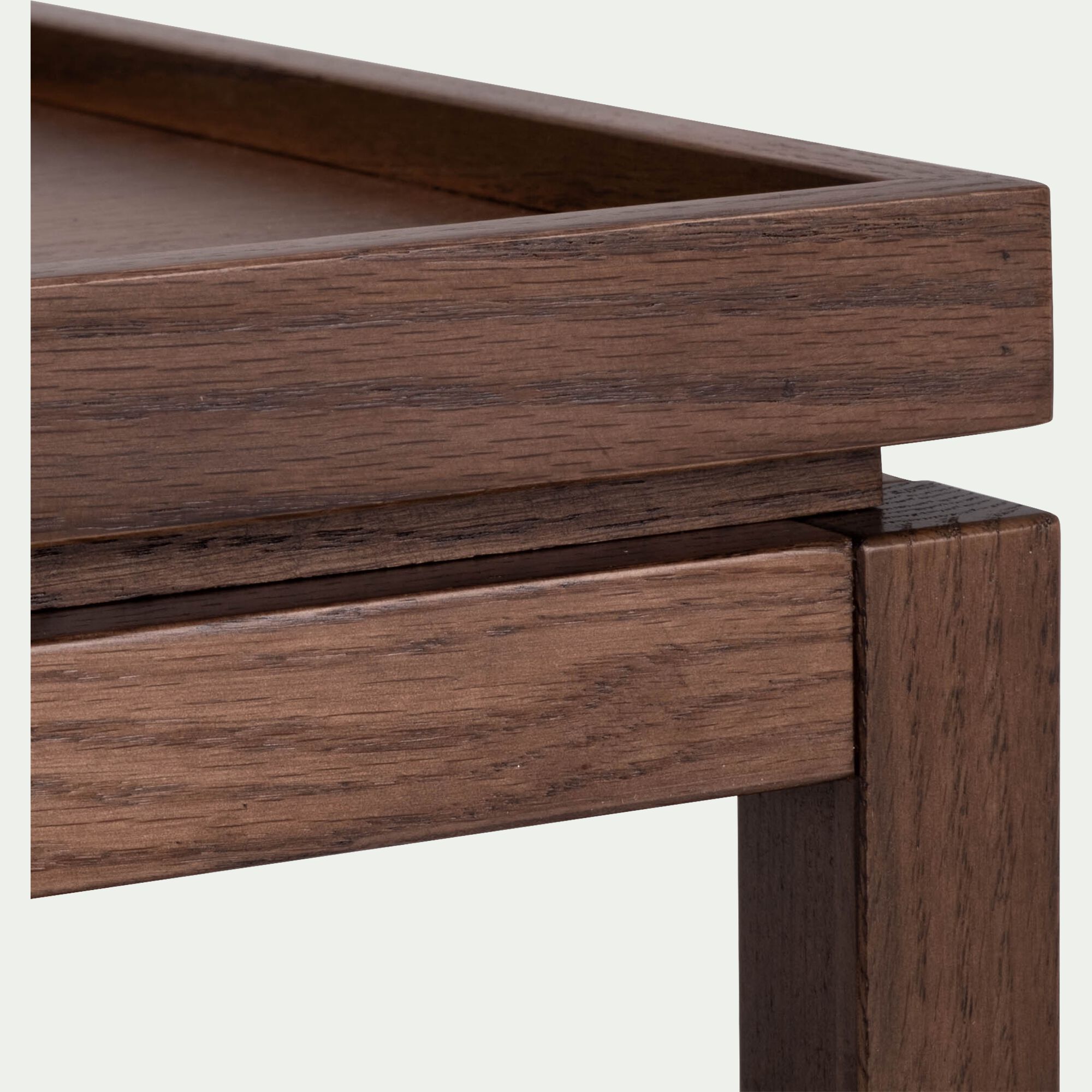 DAVI - Table de chevet en chêne L45xl35xH45cm - bois foncé