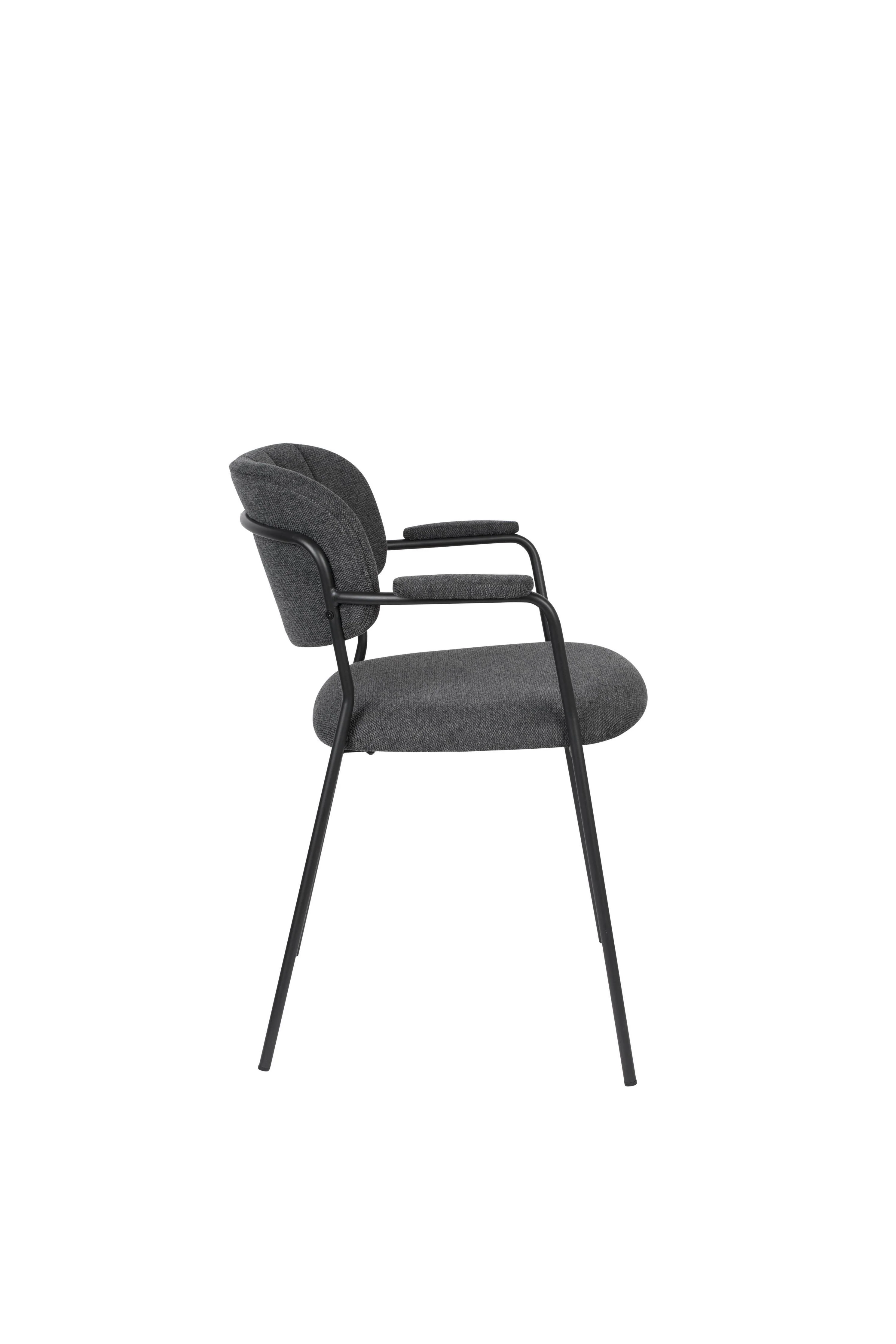 Set van 2 eetkamerstoelen Alina met armleuning