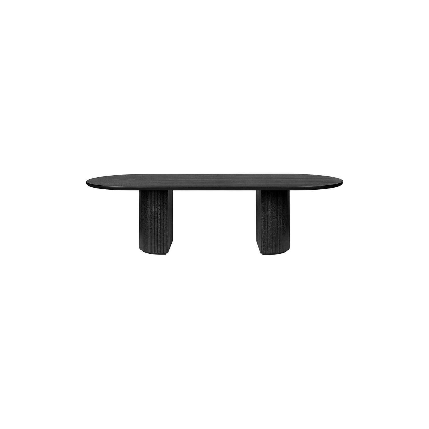 Moon Elliptical Dining Table, brown/black stained oak