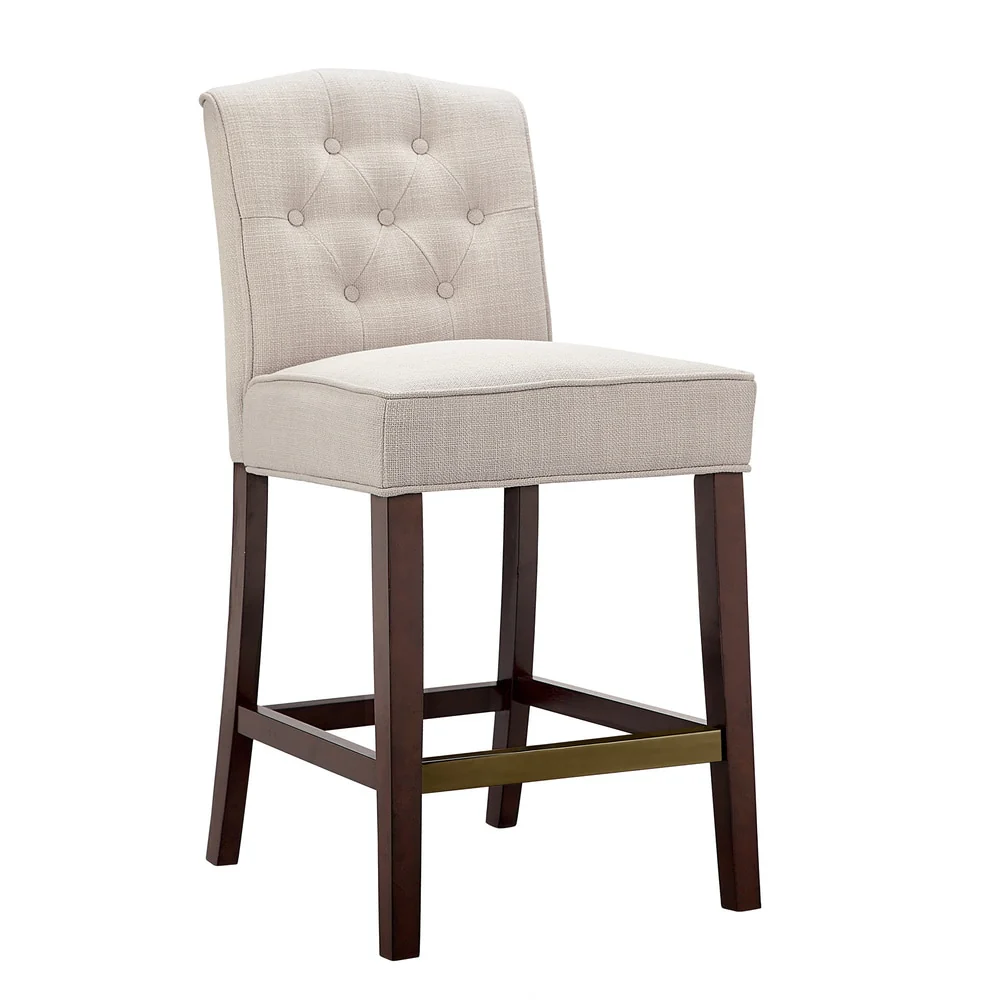 Madison Park Misha Tan Tufted Counter Stool