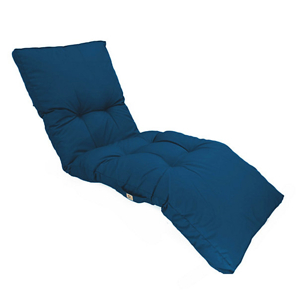 Coussin pour bain de soleil en polyester 185 x55cm bleu pétrole