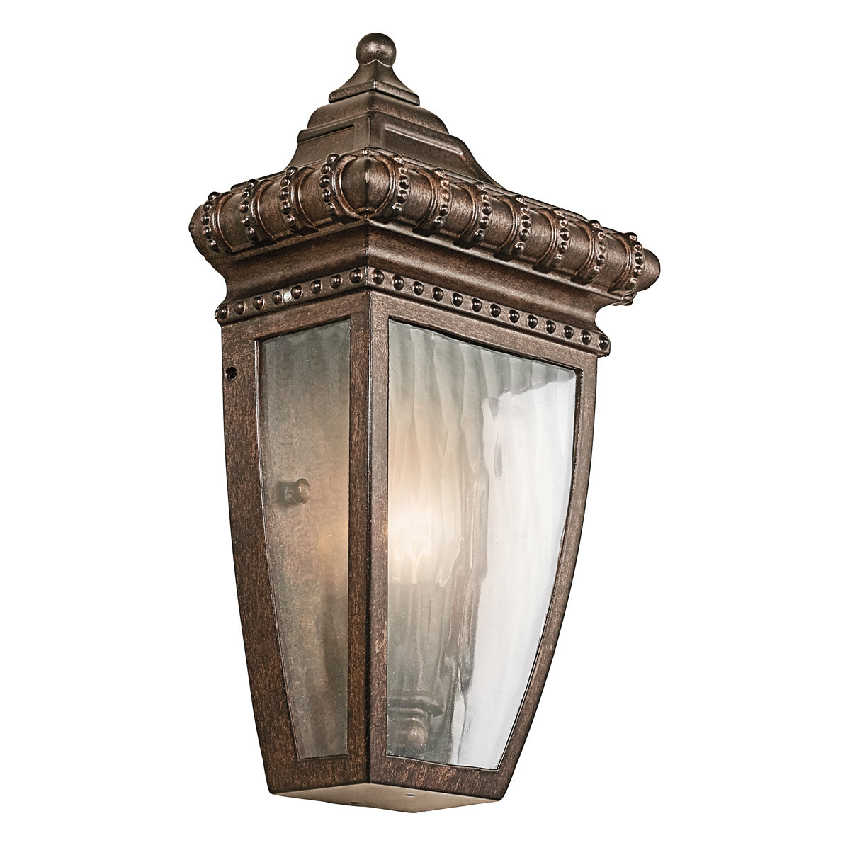 Kinkiet zewnętrznyszczotkowany brąz Venetian Rain 1xE14x60W IP44 Kichler