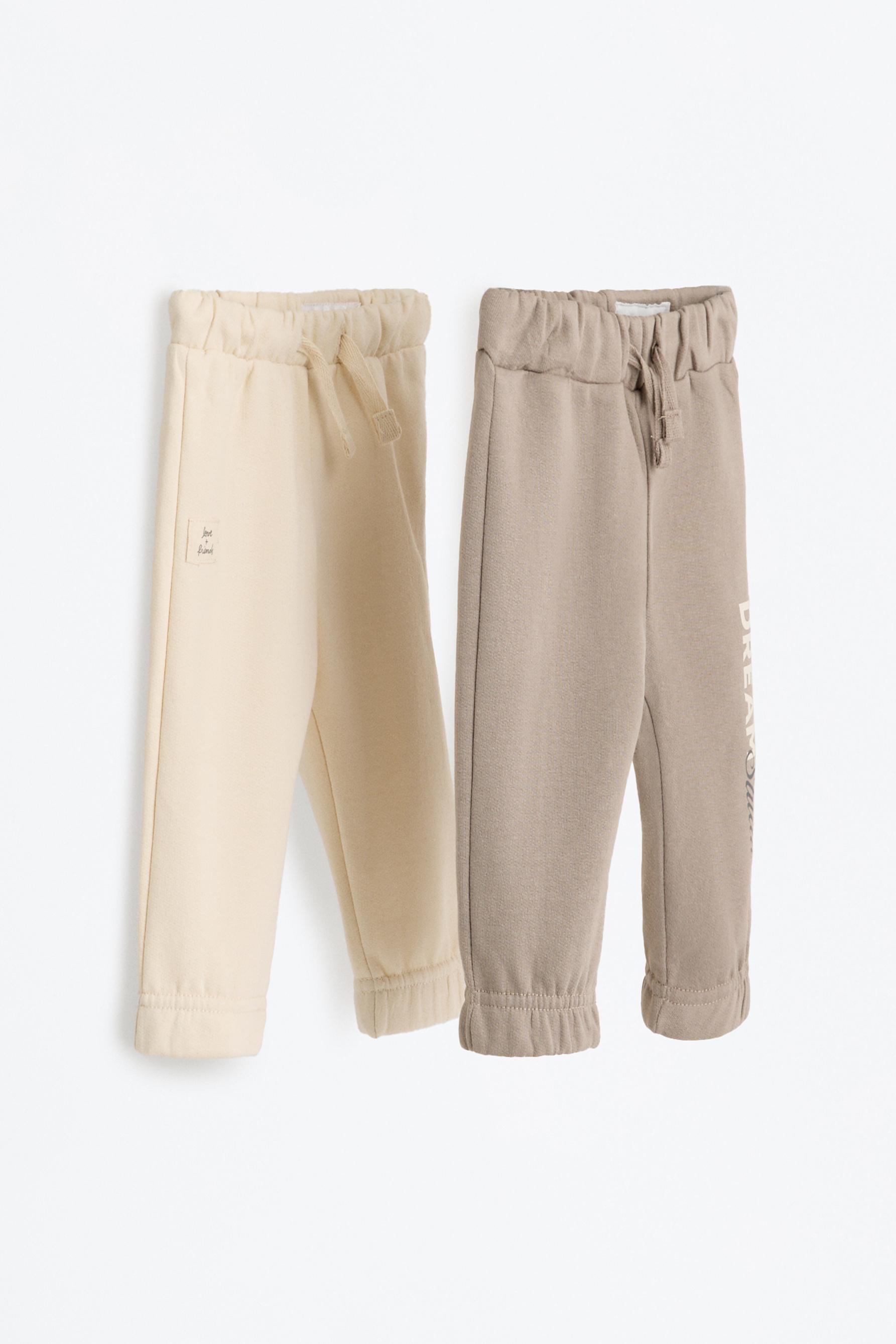Pack 2 pantalones felpa combinados