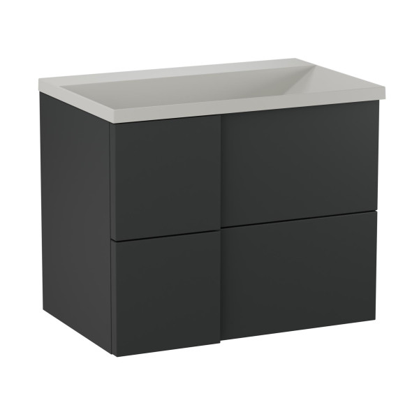 Szafka pod umywalkę wpuszczaną EDGE 70 cm antracyt półmat