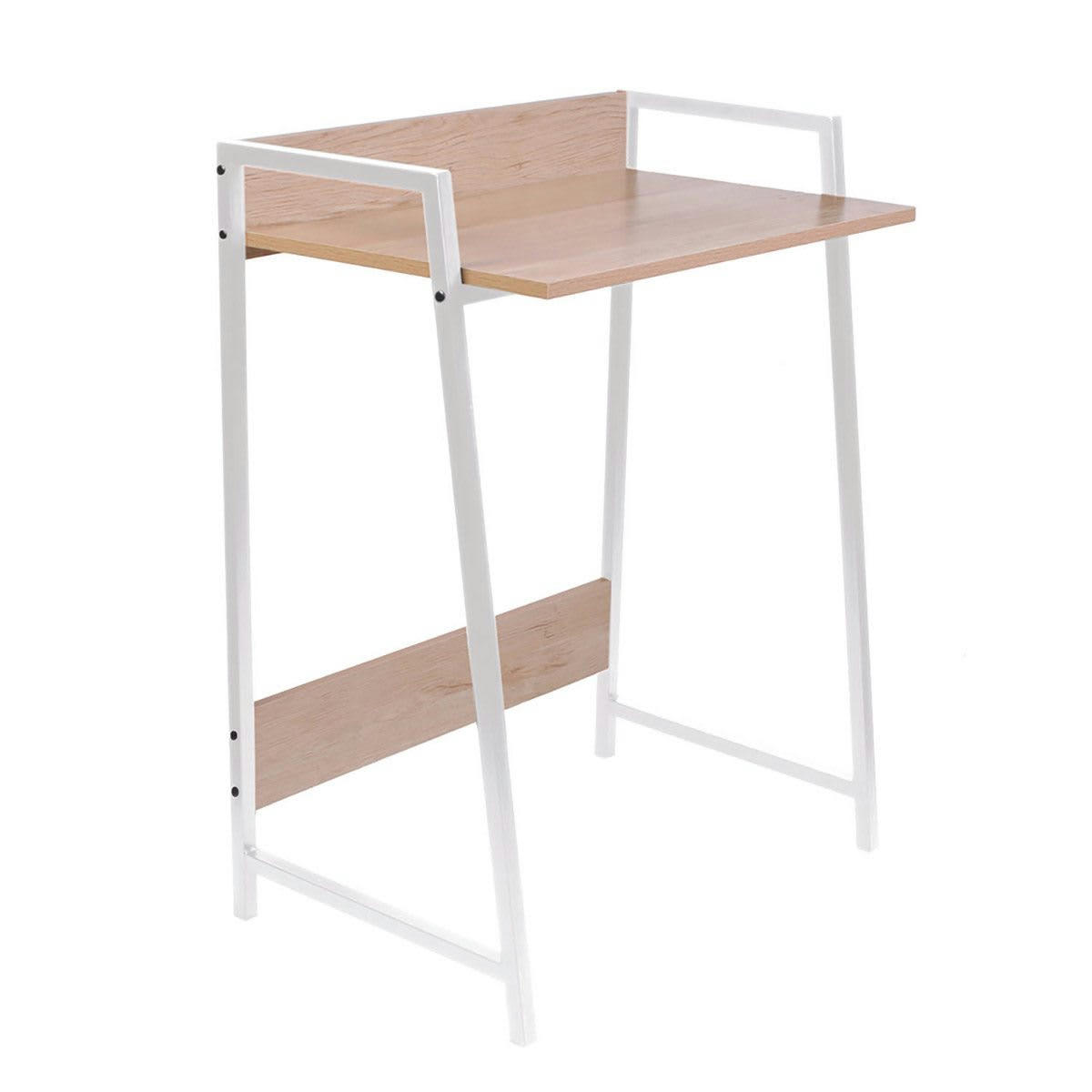 GEMINI - Bureau bois et métal blanc