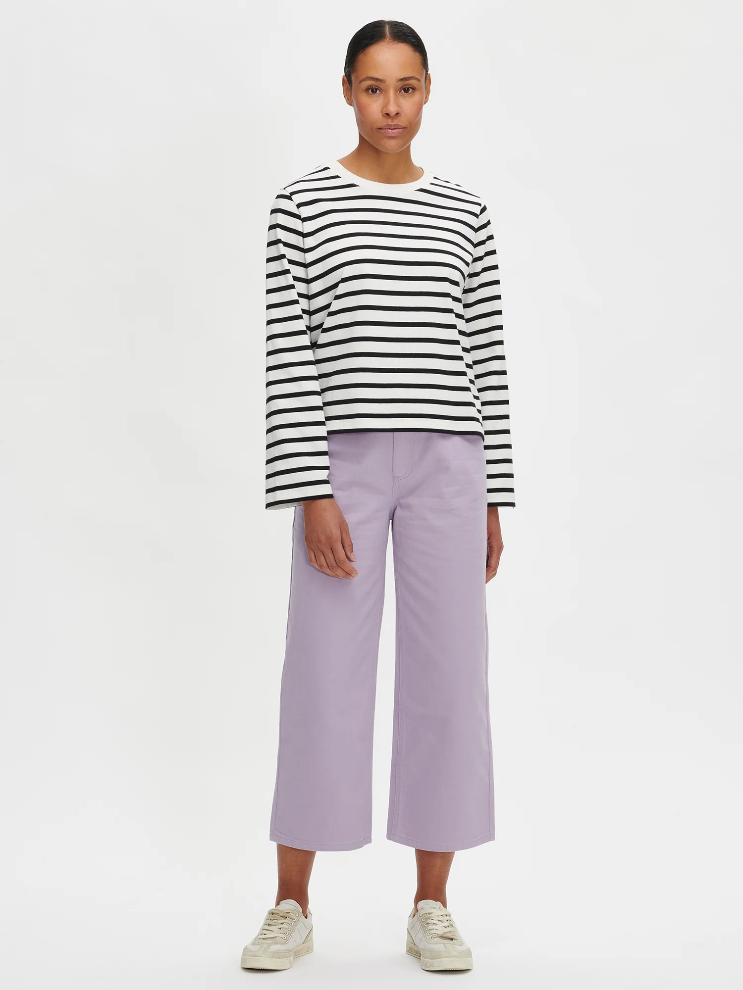 CROPPED LEVEE farkut - lila