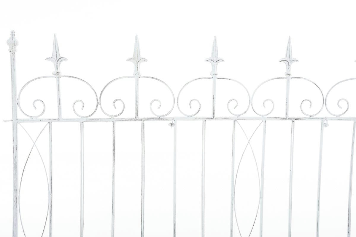 MANGOLD - Clôture de jardin résistante en métal Blanc antique