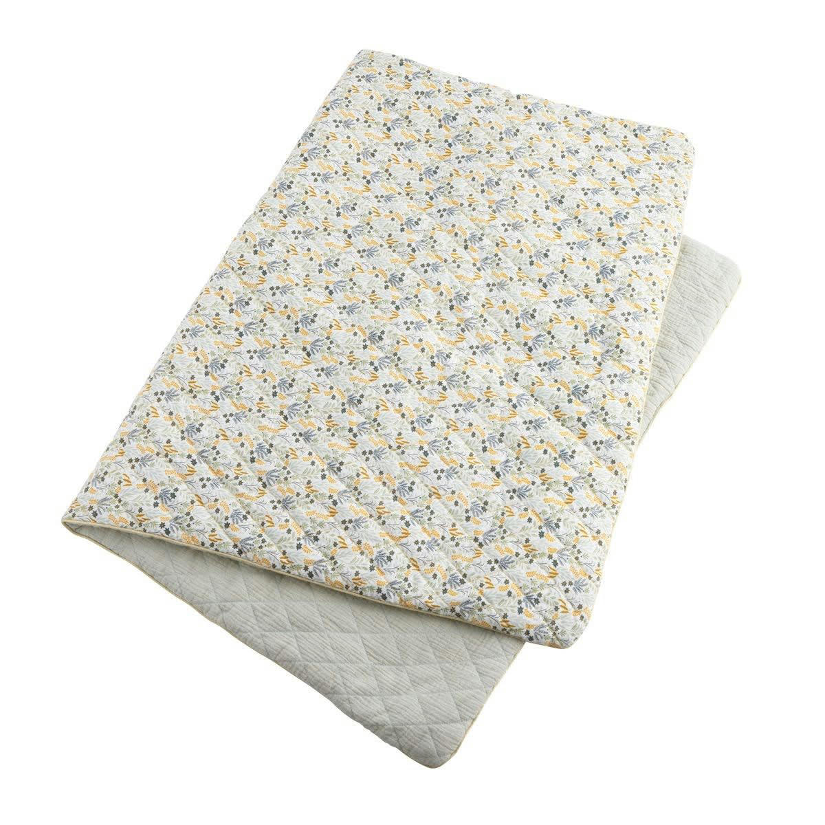 PROMENONS NOUS - Couvre lit 90x140 cm en coton vert tilleul