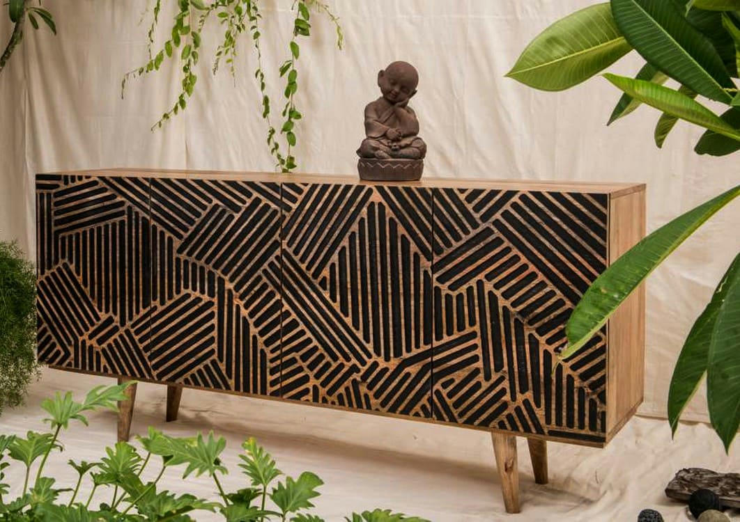 RIVEN - Buffet en bois L177