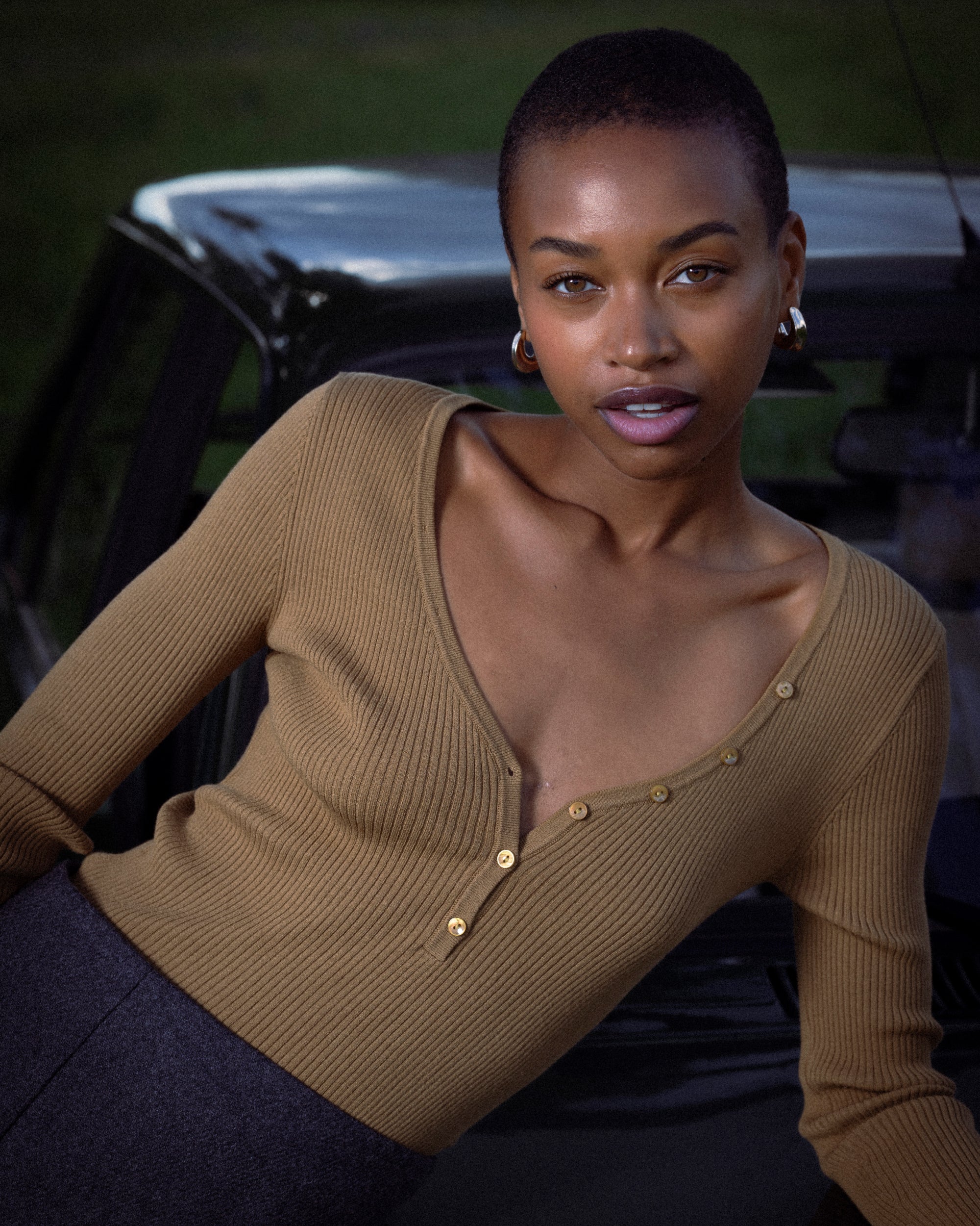 Pull en fine maille ocre Saturnin
