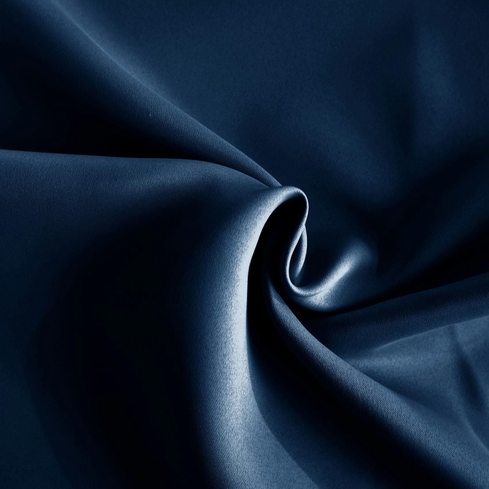 - Rideau occultant uni polyester/occultant bleu encre 140x260 cm