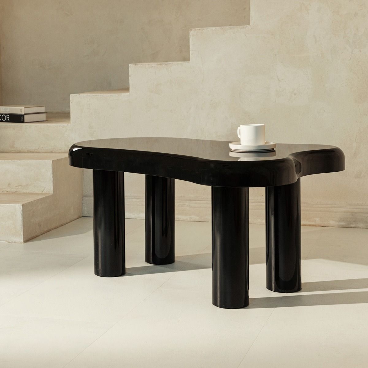 Stolik kawowy ALTO lakierowany czarny 100x60x45 cm