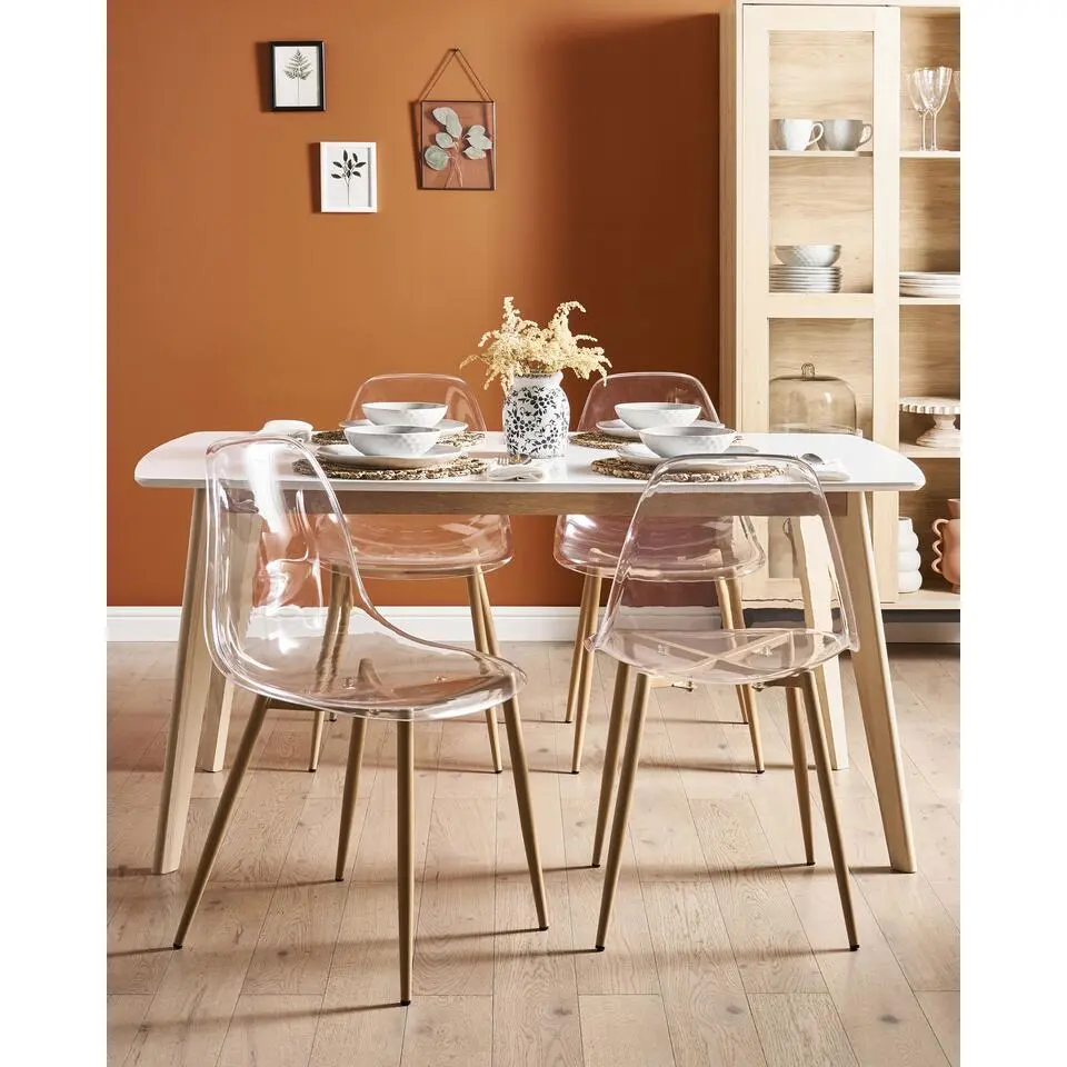TAKILMA - Set van 4 stoelen - Transparant - Synthetisch materiaal