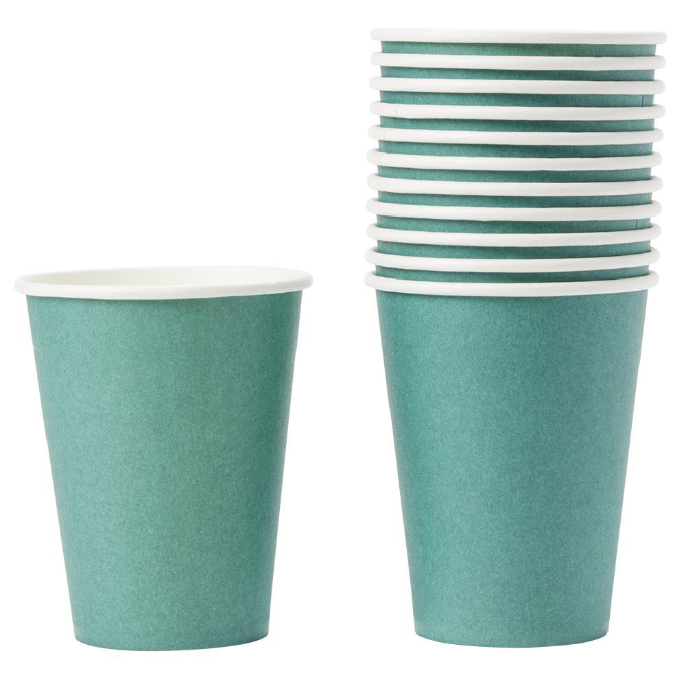 Gobelet en carton vert émeraude 35 cl x12