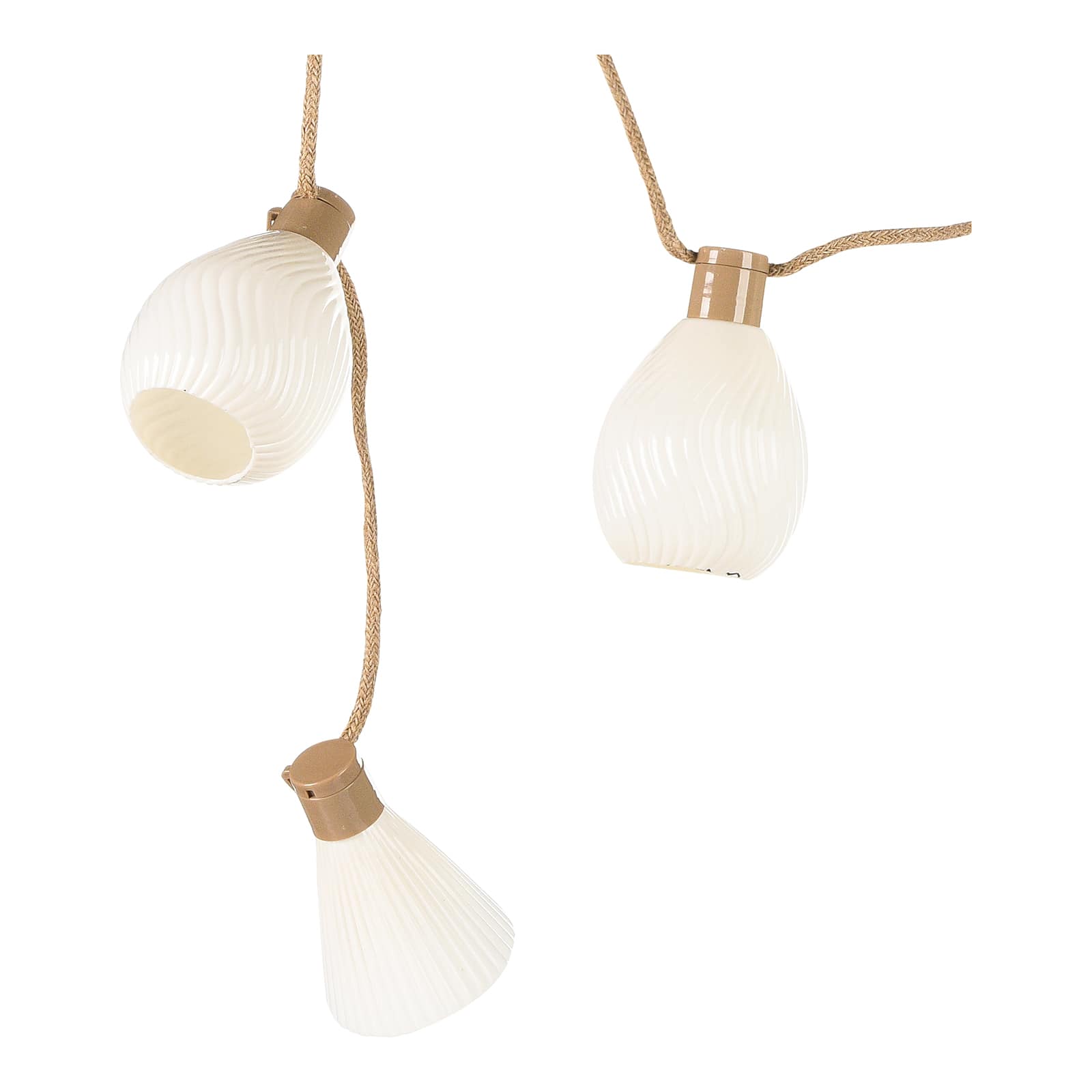 Outdoor-Lichterkette Lampions Weiß,L 2.480 mm