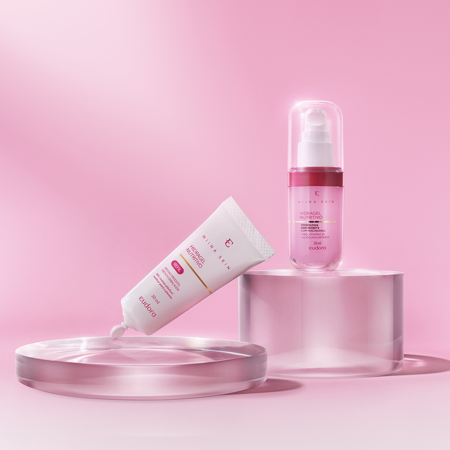 Combo Niina Secrets Skin: Hidragel Nutritivo 30ml   Refil 30ml