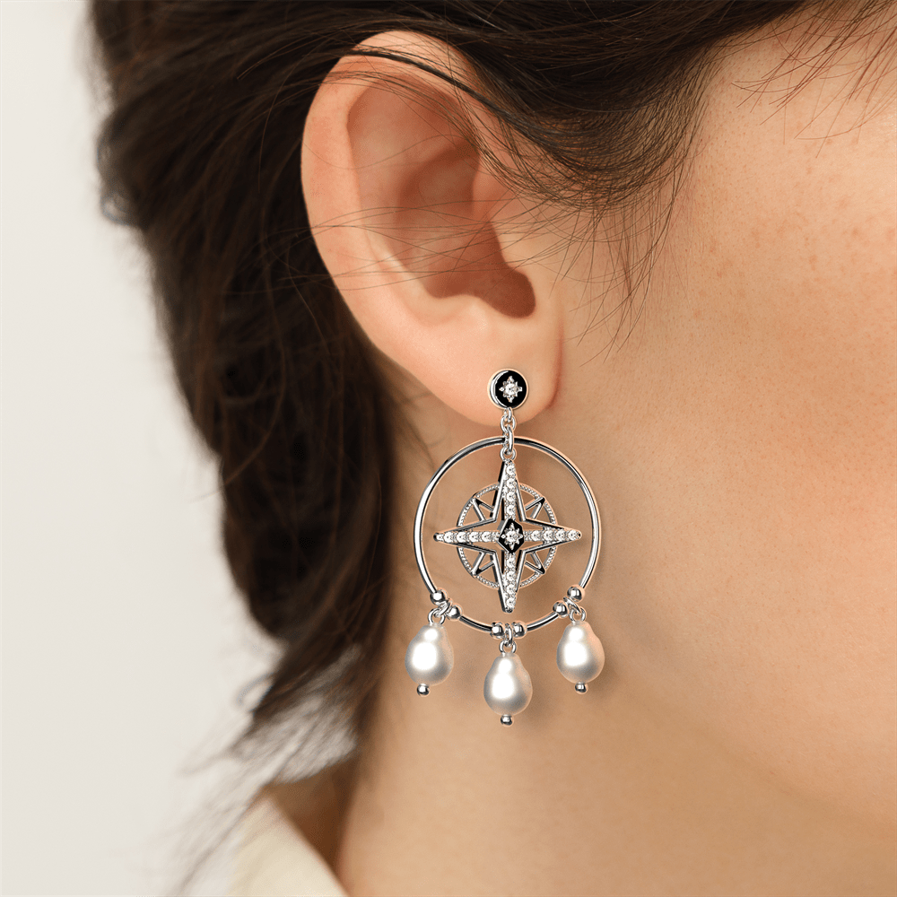 Boucles d'oreilles Rose des Vents