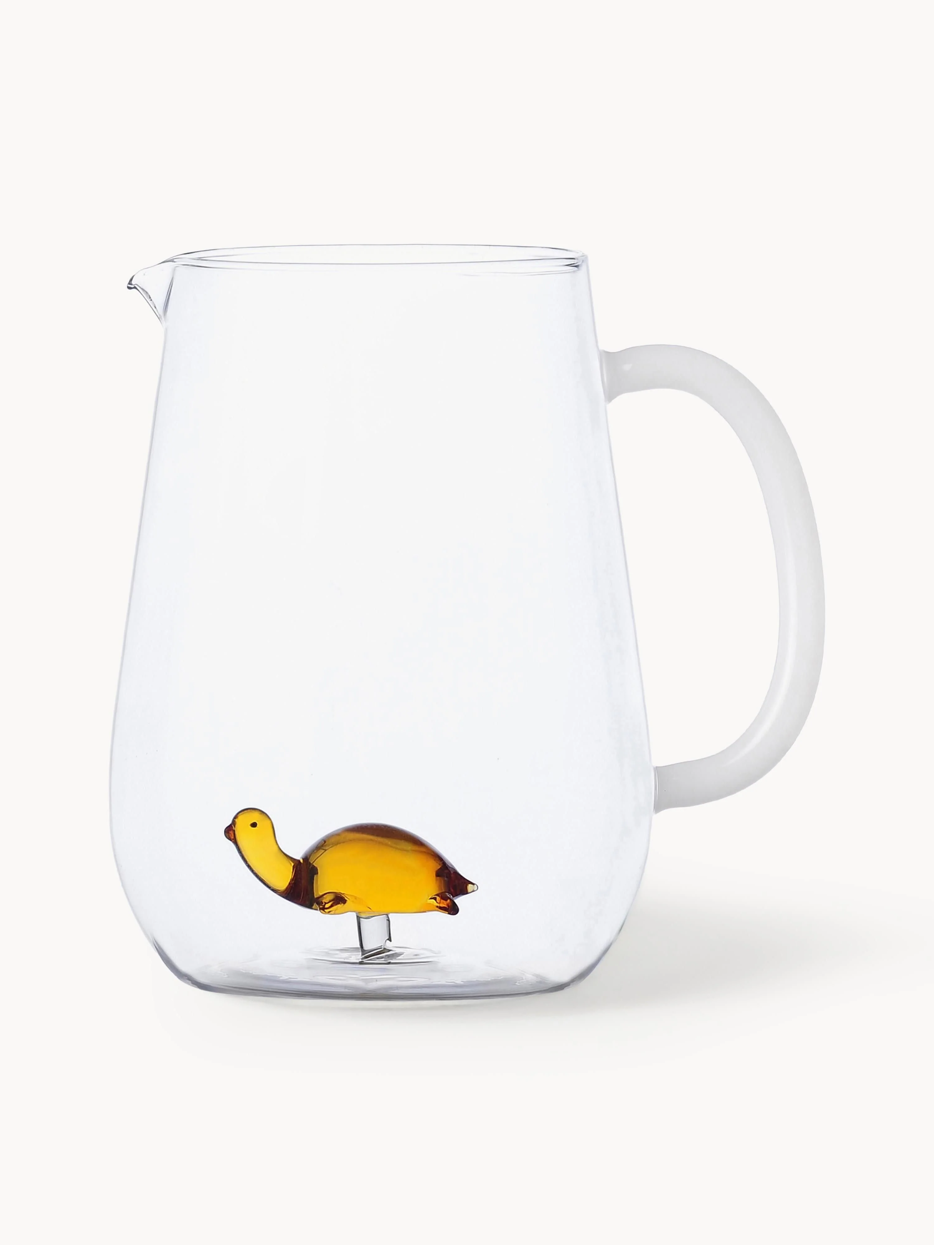 Handgefertigter Krug Animal Farm aus Borosilikatglas