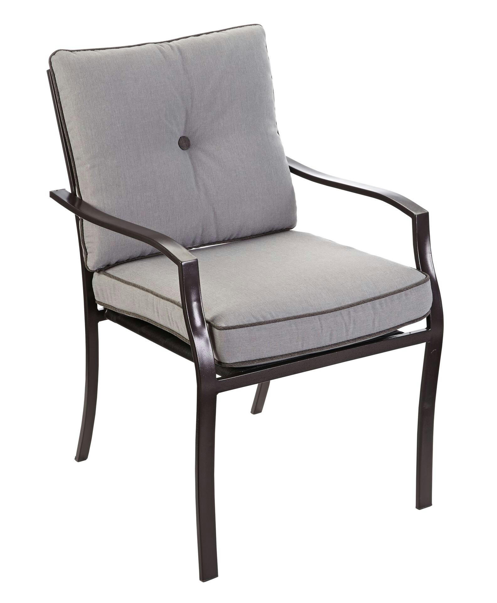 For Living Bluebay Cushioned Outdoor Patio Dining Chair, Grey,